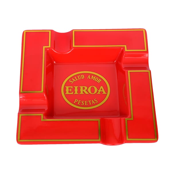 Пластмасов пепелник за пури Eiroa - червен