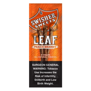 Swisher Sweets Leaf Peach Brandy - 3 Cigars