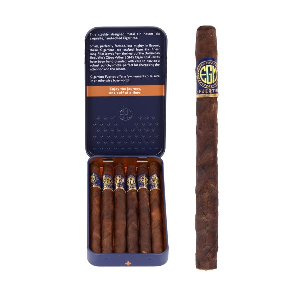 EGM Cigars Cigarritos Fuertes 4 1/2"x 26 - кутия с 6 броя