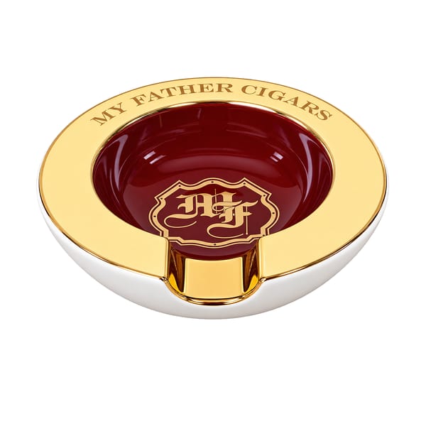 Пепелник за пури My Father Cigars - бордо, кръгъл